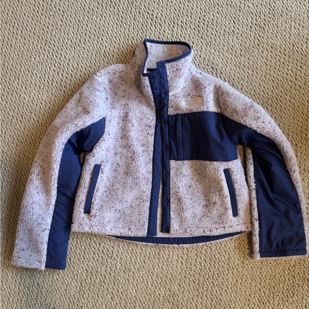 The North Face Kids Puffer Jacket - Navy and White